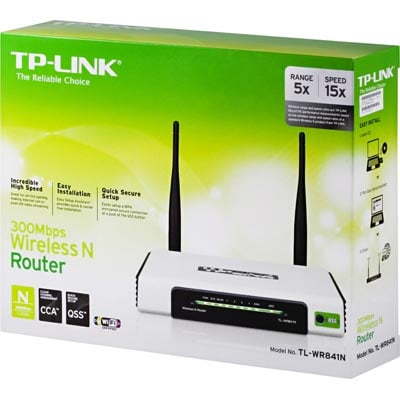 TP-LINK TL-WR841N 300Mbps trådløs router med 4port switch