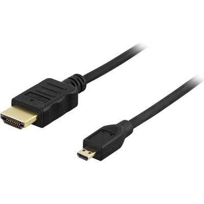 1m HDMI-kabel, 1.4+Ethernet, 19 hane-Micro 19