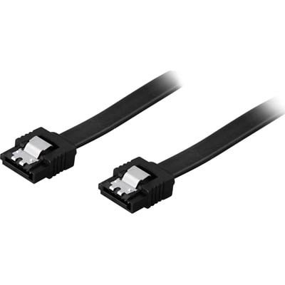 SATA-kabel, SATA 6Gb/s, lås-clips, lige-lige, 0,3m