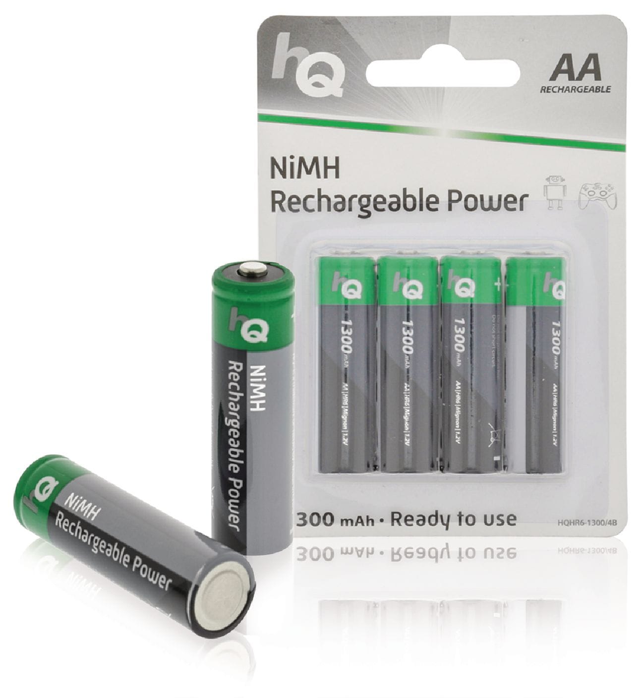 Opladningsbare AA-Batterier 1300MAH