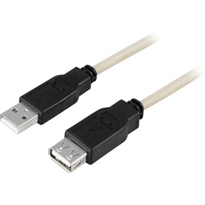 USB kabel Typ A male - Typ A female - 1m
