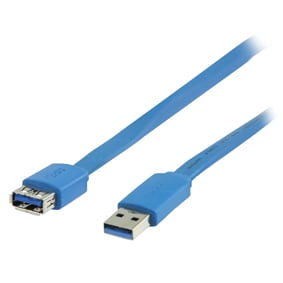 USB-kabel 3.0 Flat forlængerledning - 2m
