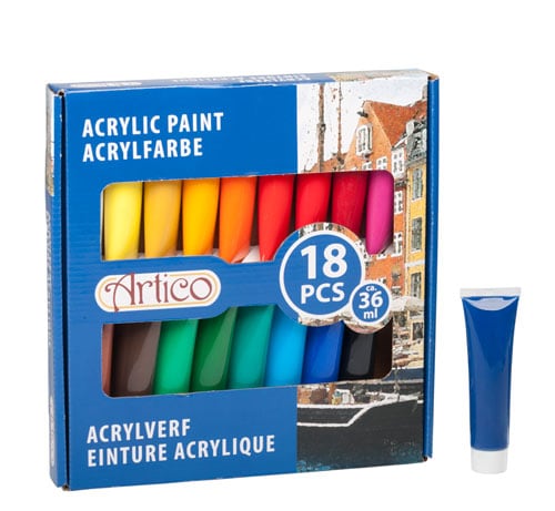 Akrylfarve i tub - 18-St