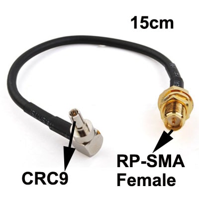 Antenne adapter CRC9 Male til RP-SMA Female