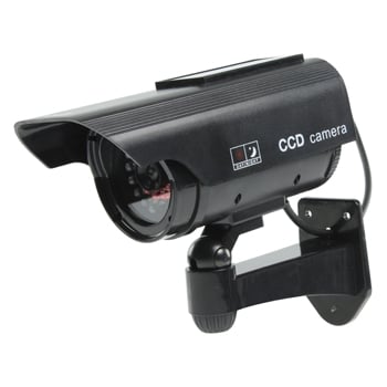 CCTV-kameraattrapp med solpaneler og 30 IR-lysdioder
