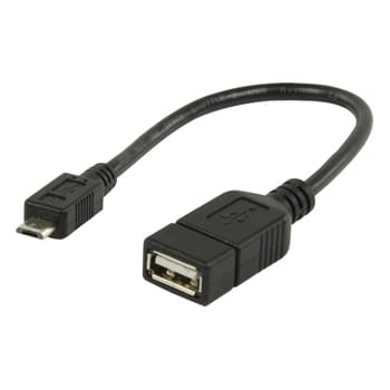 USB 2.0 A female - micro USB B male OTG-datakabel
