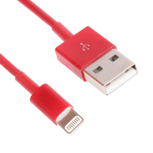 Usb-kabel iPhone 5 / SE / iPad 4 - Rød farve