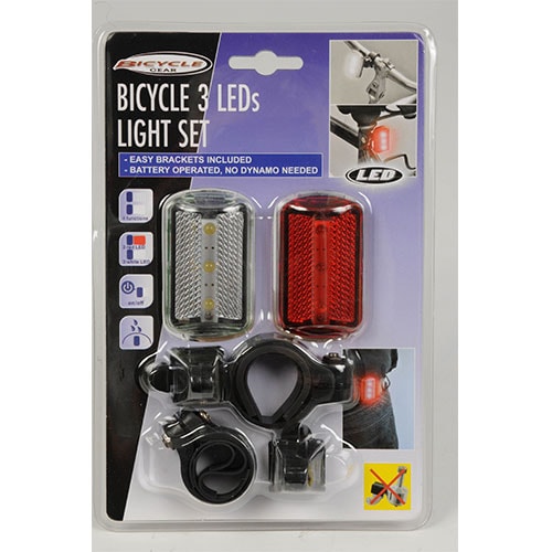 Cykellyse - Bag og Fram 3st LED