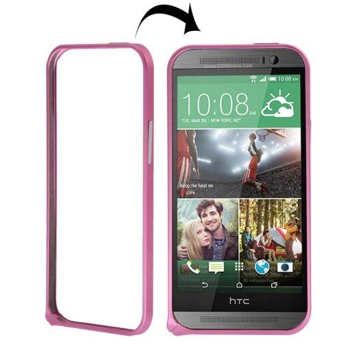 Metallbumper til HTC One M8 pink
