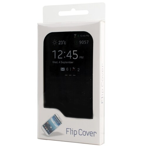 Flipcover S-view Samsung Galaxy Note 4 - Sort farve
