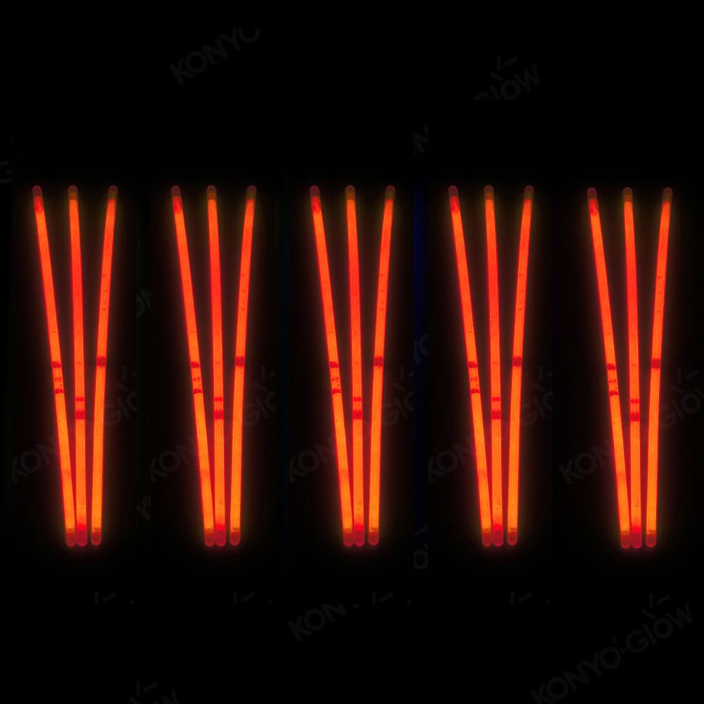 Glowsticks 100-pak armbånd - røde lyspinde med 12 timers lysstyrke