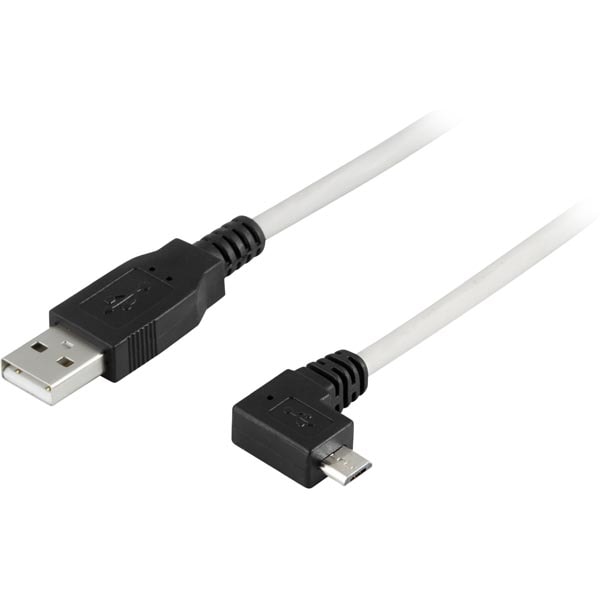 USB 2.0 kabel USB - Vinklad MicroUSB
