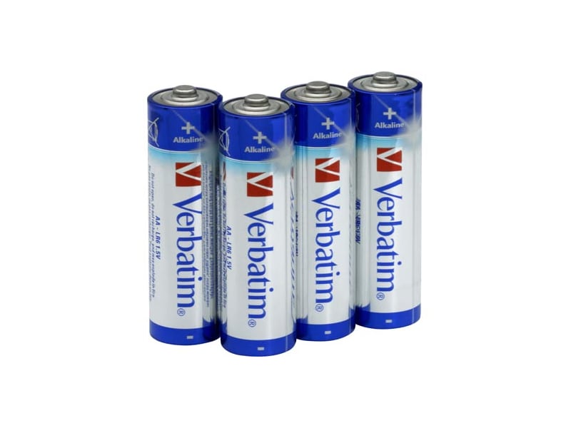 Pakke med 4 stk. AA Verbatim Batterier af Høj Kvalitet