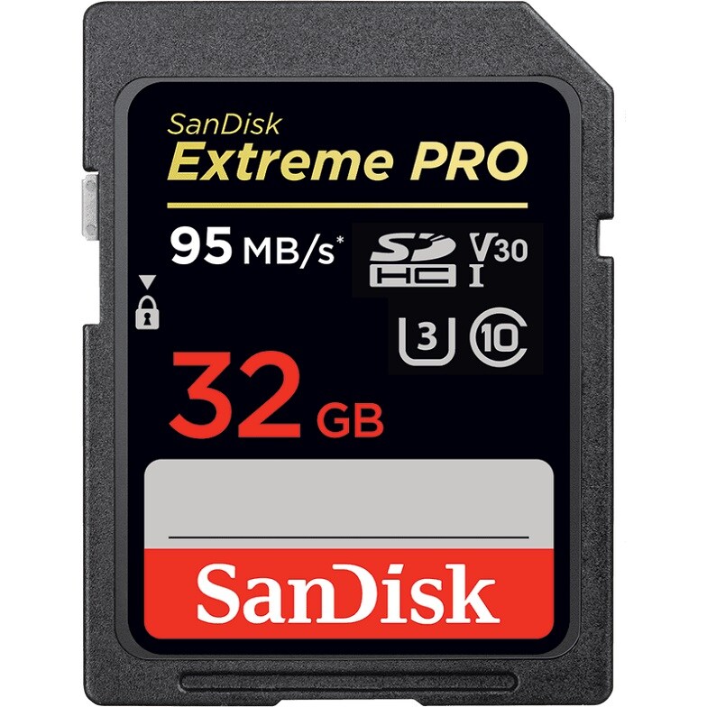 32GB SanDisk Extreme Pro UHS-I 95 MB/s Class 10