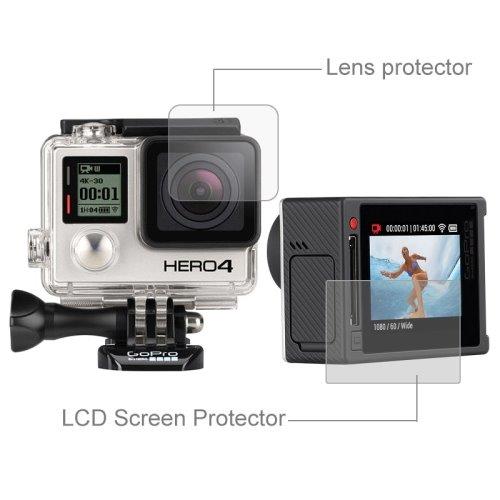 Skærmbeskyttelse + Linsebeskyttelse til GoPro HERO4 Sølv