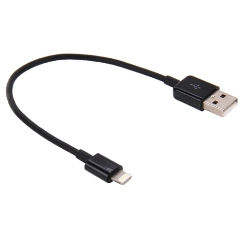 USB-kabel til Lightning - Kort Model - Sort
