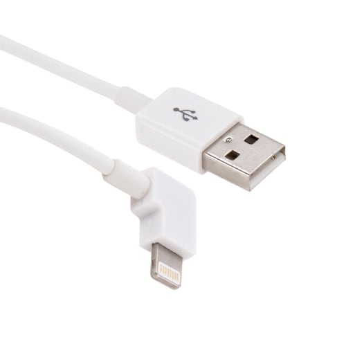USB-kabel iPhone 5/6 - Vinklet Kort Model - Hvid