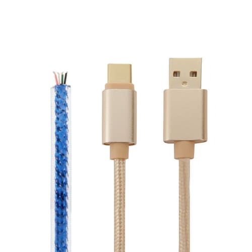 USB-kabel i Nylonstof USB C 3.1 til USB 2.0