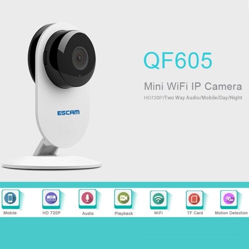 Wi-fi Overvågningskamera ESCAM QF605 HD 720P