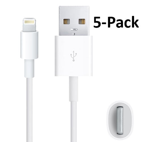 USB-kabel til iPhone 5/6 & iPad Air/Mini - Pakke med 5 stk.