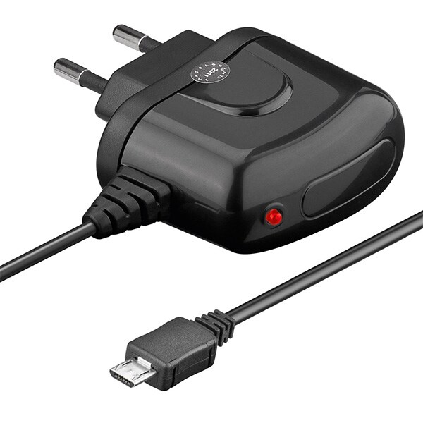 Lader Micro USB 2,1A Sort