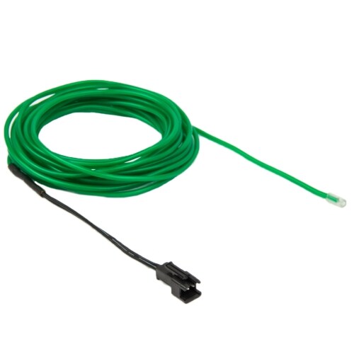 Neon Wire til Bil - 5 m Vandtæt Grøn Farve