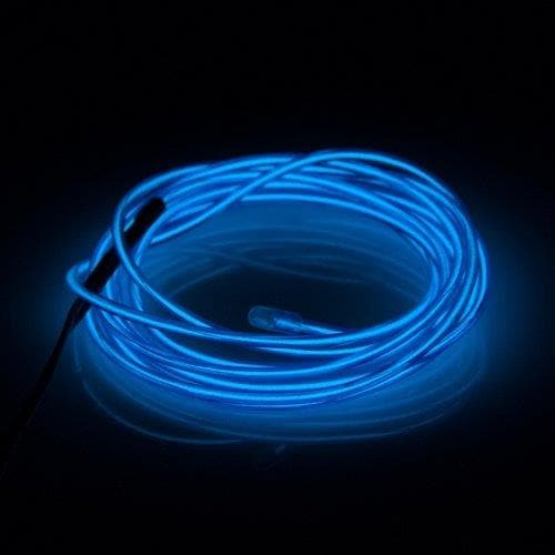Neon Wire til Bil - 2 m Vandtæt Blå Farve