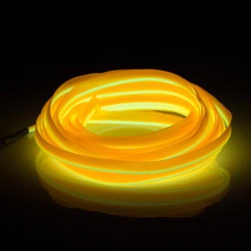Neon Wire Flad til Bil - 5 m Vandtæt Orange Farve