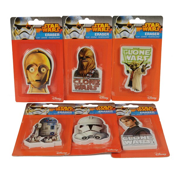 Viskelædere Store Star Wars - Pakke med 6 stk.