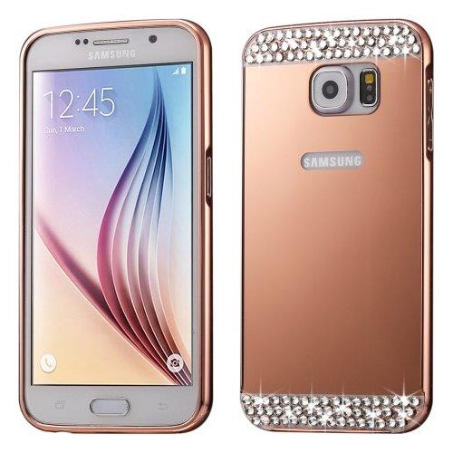 Diamantcover med Metalbumper Samsung Galaxy S7 Edge - Rosaguld