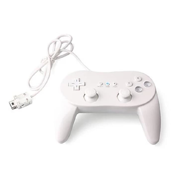 Klassisk Gamepad Håndkontrol til Nintendo Wii - Hvid Farve