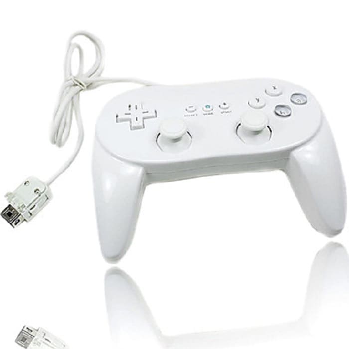 Klassisk Gamepad Håndkontrol til Nintendo Wii - Hvid Farve