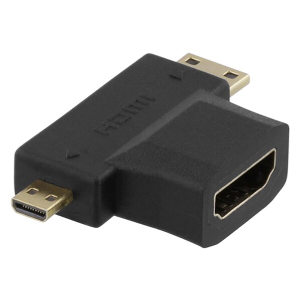 HDMI-Adapter HDMI-hun - Mini HDMI-han - Micro HDMI-H-han