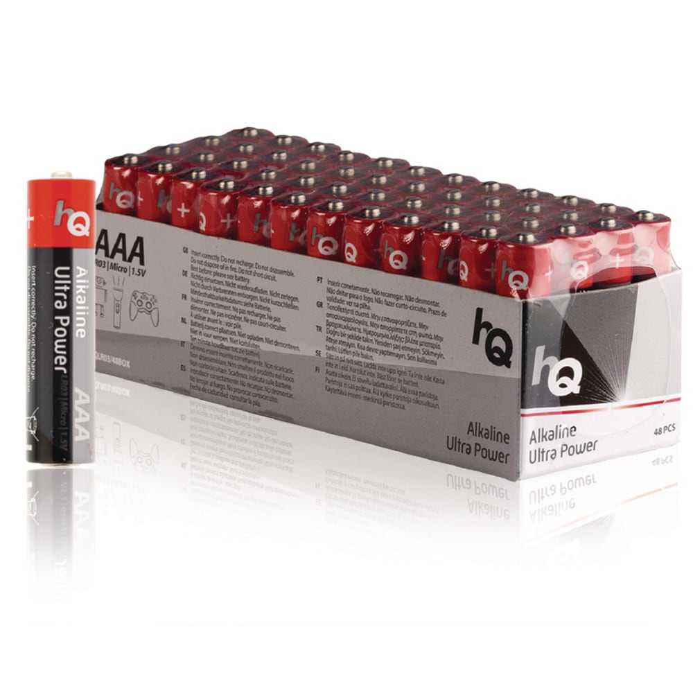 HQ Alkaliske AAA-Batterier Pakke med 48 stk.