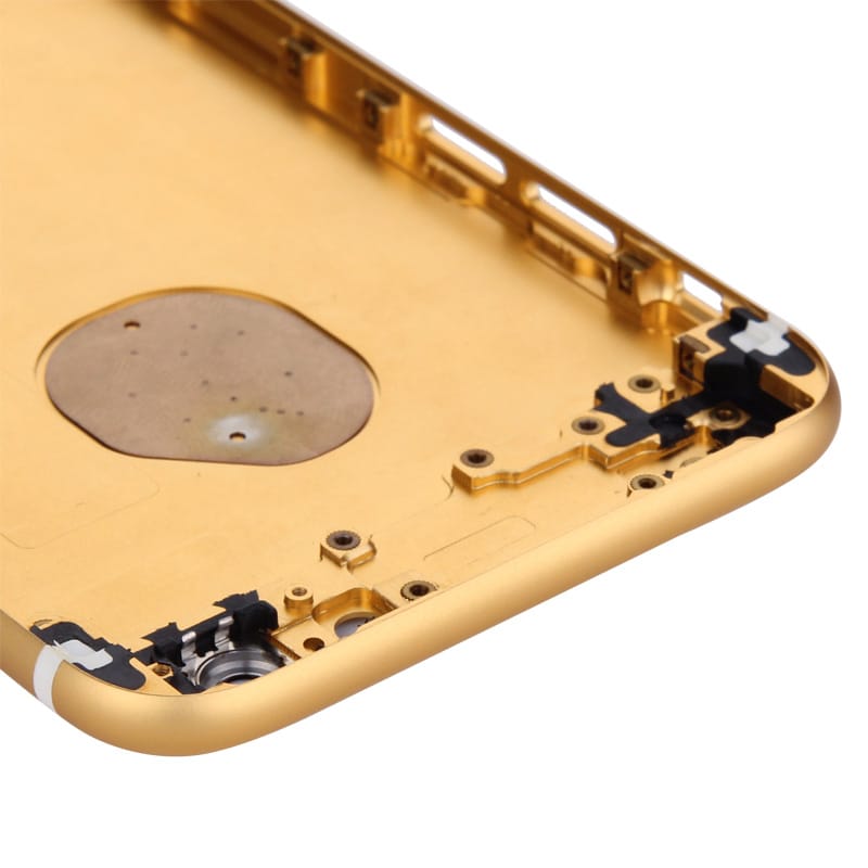 Komplet Cover iPhone 6 - Batteridæksel / Simkort-holder / Knapper - Guld