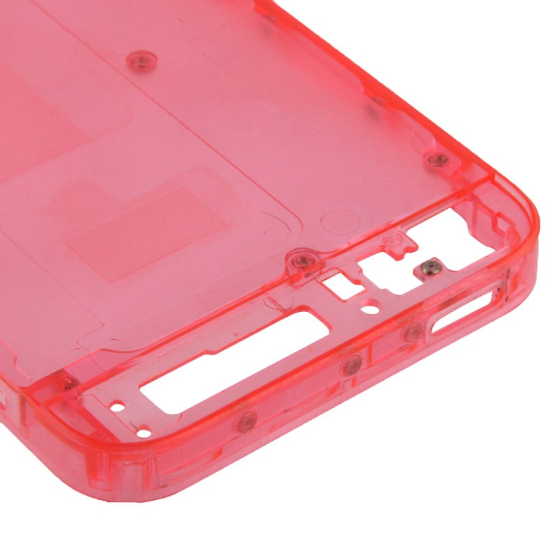 Komplet Gennemsigtigt Cover iPhone 5s + Inderdele - Lyserød