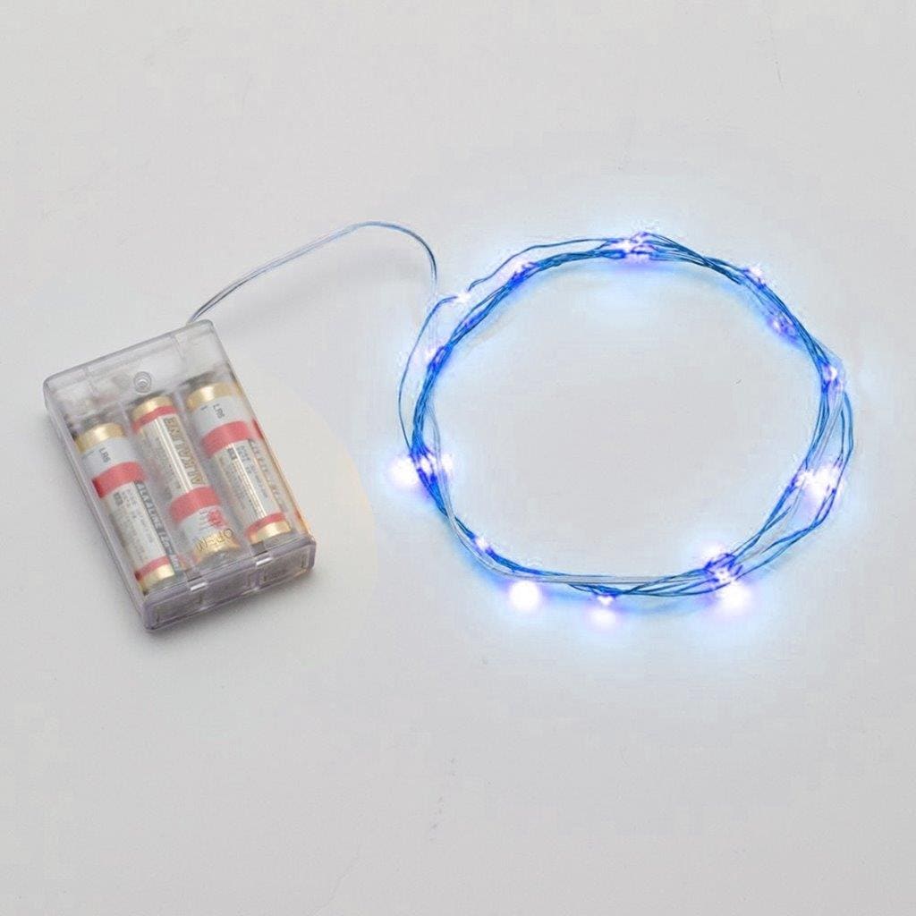 LED Lyskæde 3 m Batteridreven - Blåt Lys