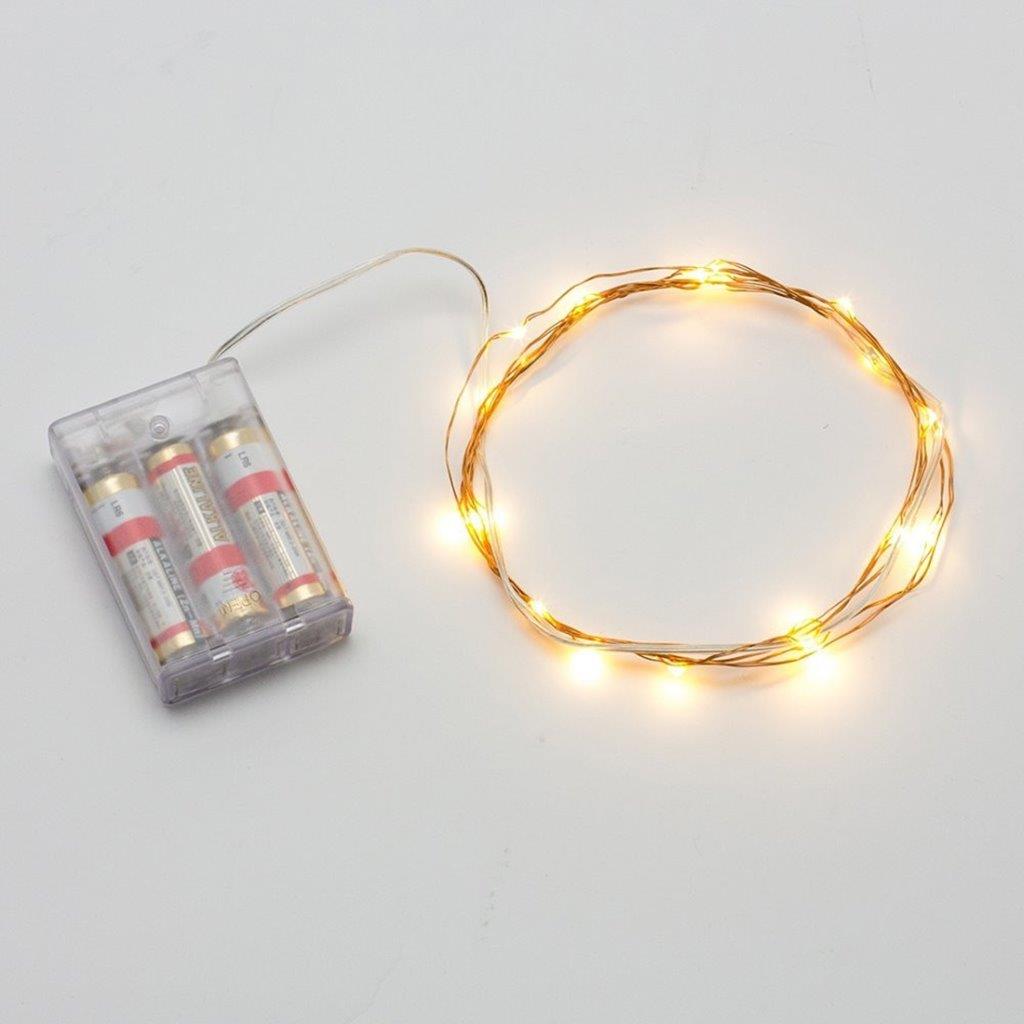 LED Lyskæde 2 m Batteridreven - Hvidt Lys