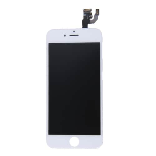iPhone 6 LCD + Touch Display Skærm med Kamera og ramme - Hvid Farve