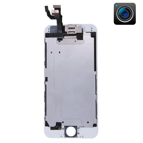 iPhone 6 LCD + Touch Display Skærm med Kamera og ramme - Hvid Farve