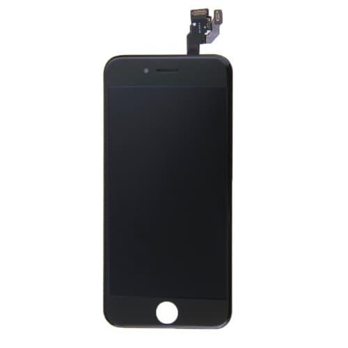 iPhone 6 LCD + Touch Display Skærm med Kamera og ramme - Sort Farve