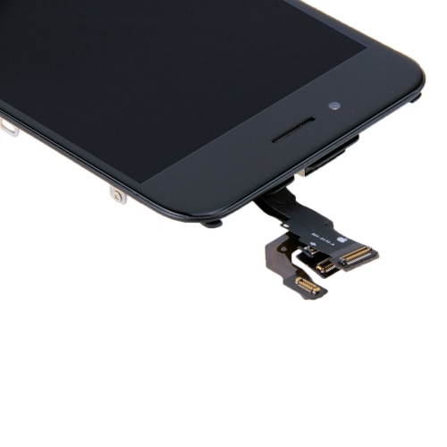 iPhone 6 LCD + Touch Display Skærm med Kamera og ramme - Sort Farve