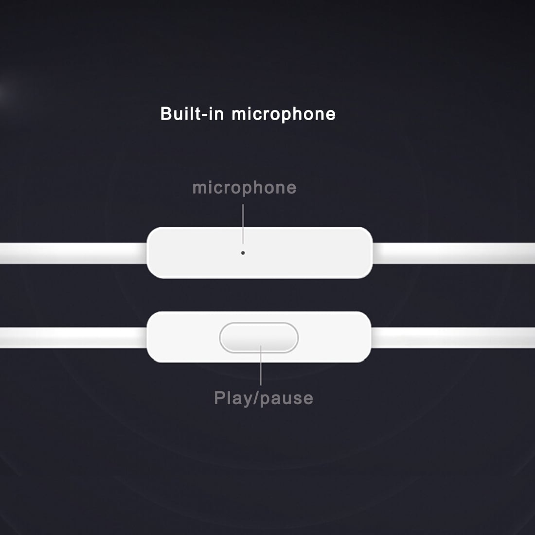 Original Xiaomi Piston In-Ear Stereo Bass Hovedtelefoner med Fjernbetjening