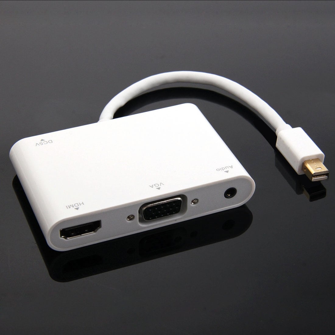 Mini DisplayPort til VGA / Audio / HDMI Adapter