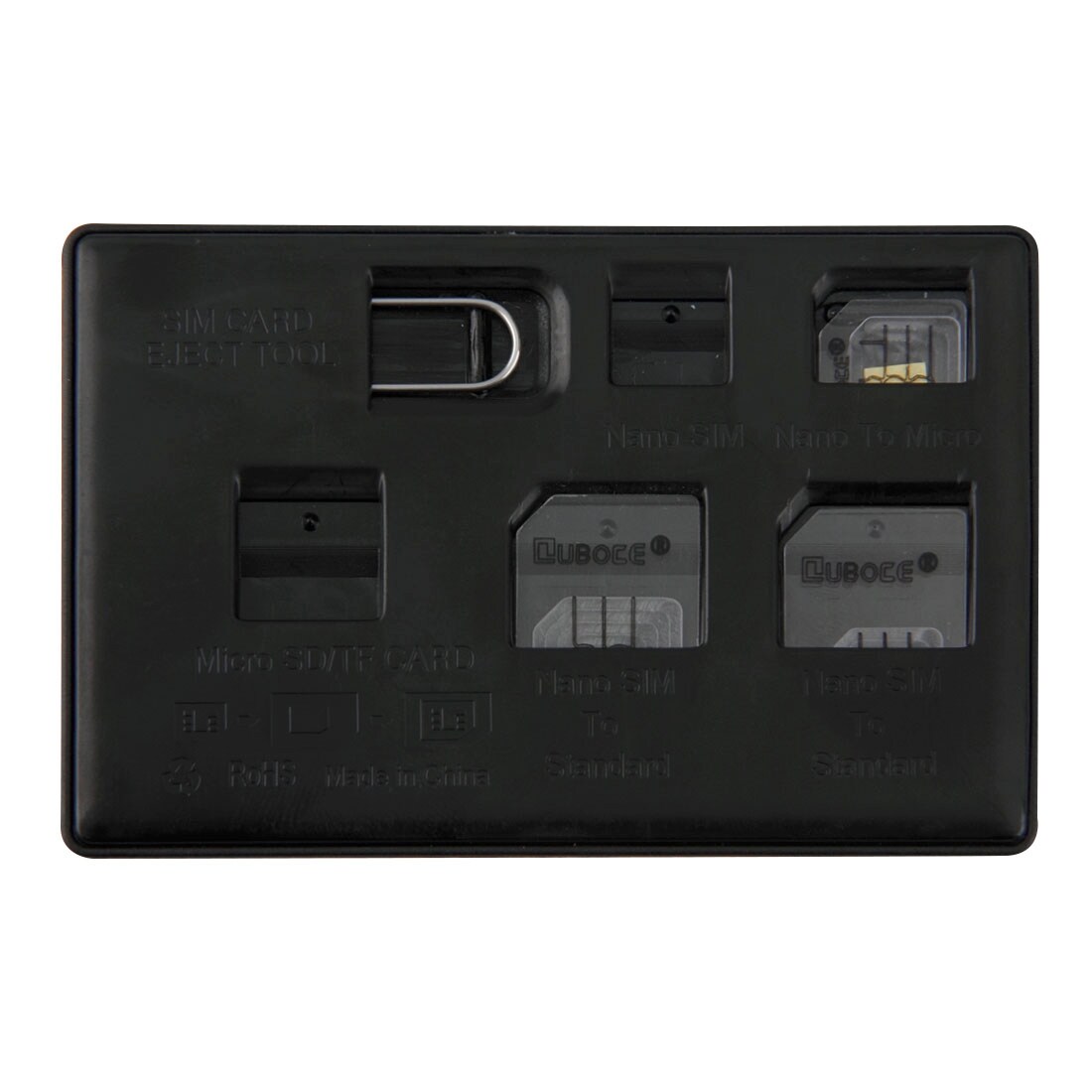 Opbevaringskasse med Adaptere for Micro / Nano Simkort + Apple Åbningsværktøj