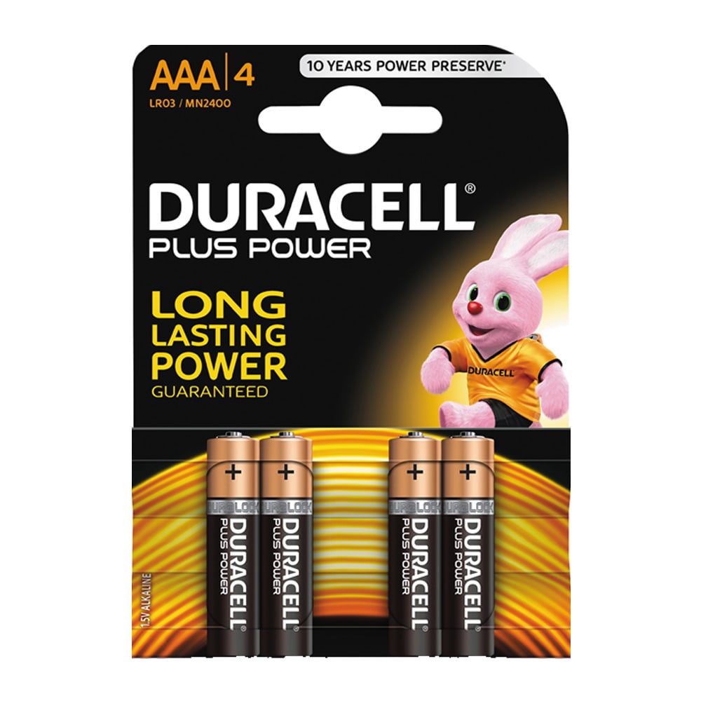 Duracell Plus Power AAA-Batteri 4-pak