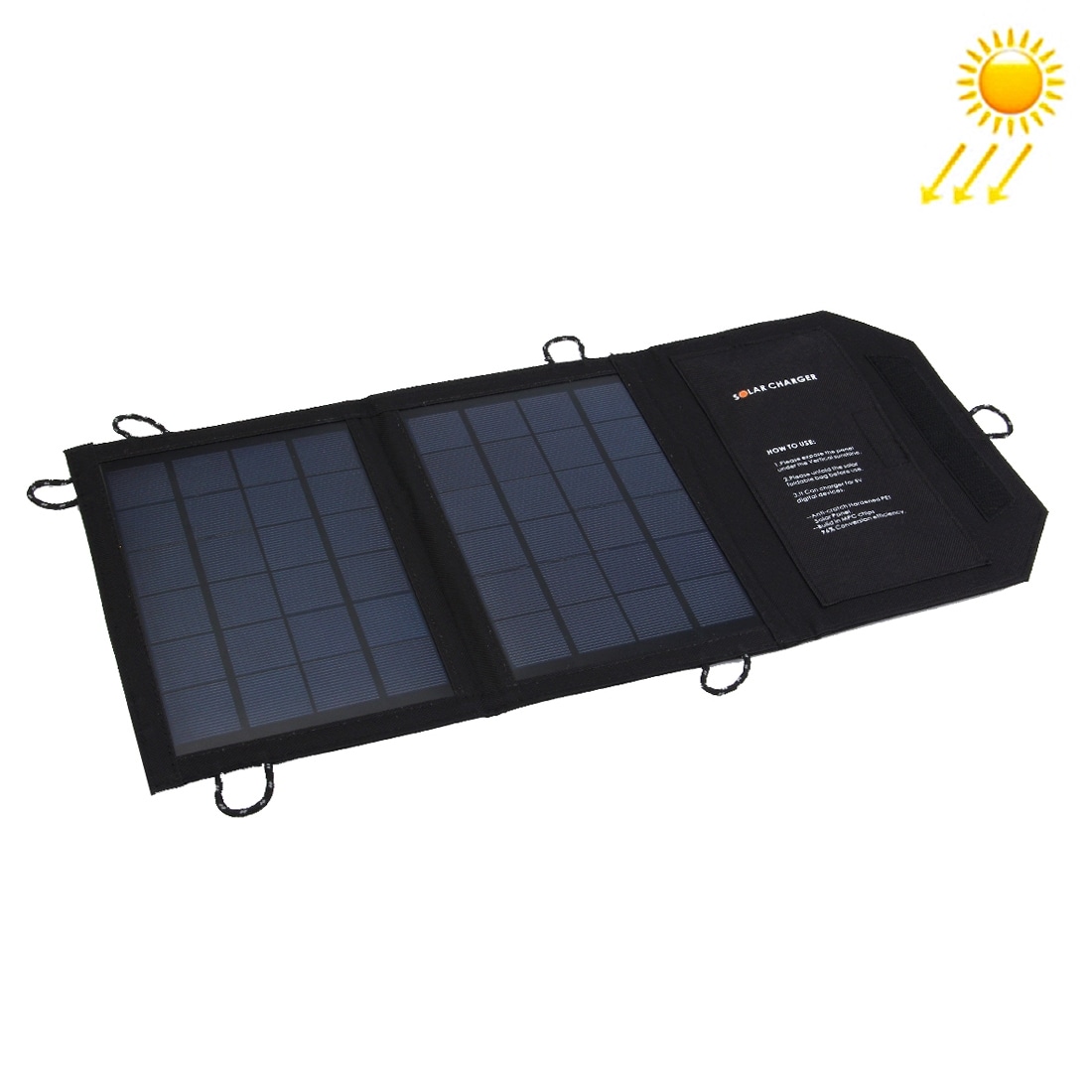 Kraftig Solcellelader til Mobiltelefon 7W 1.4A