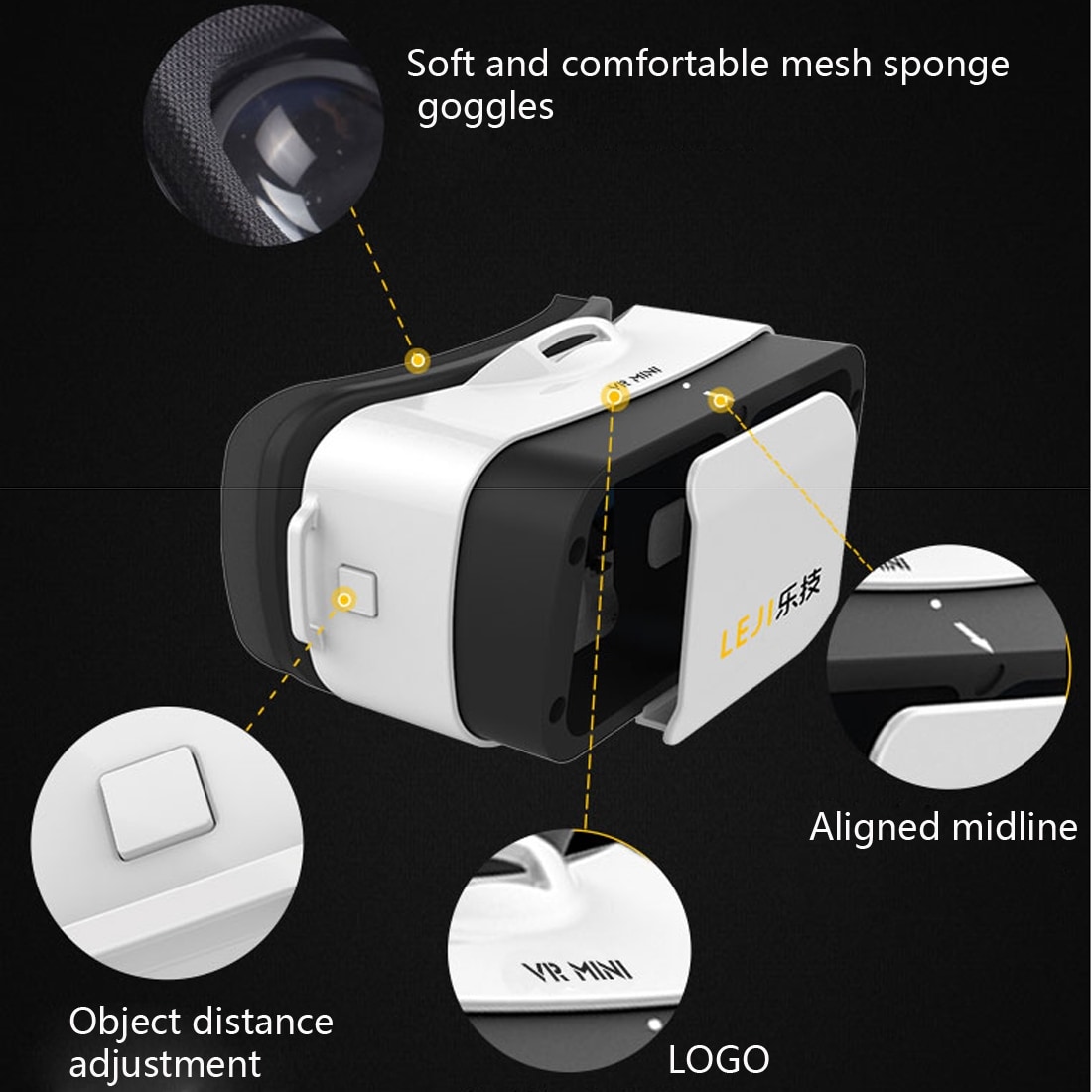 Mini VR 3D Briller 4.5-5.5" skærm