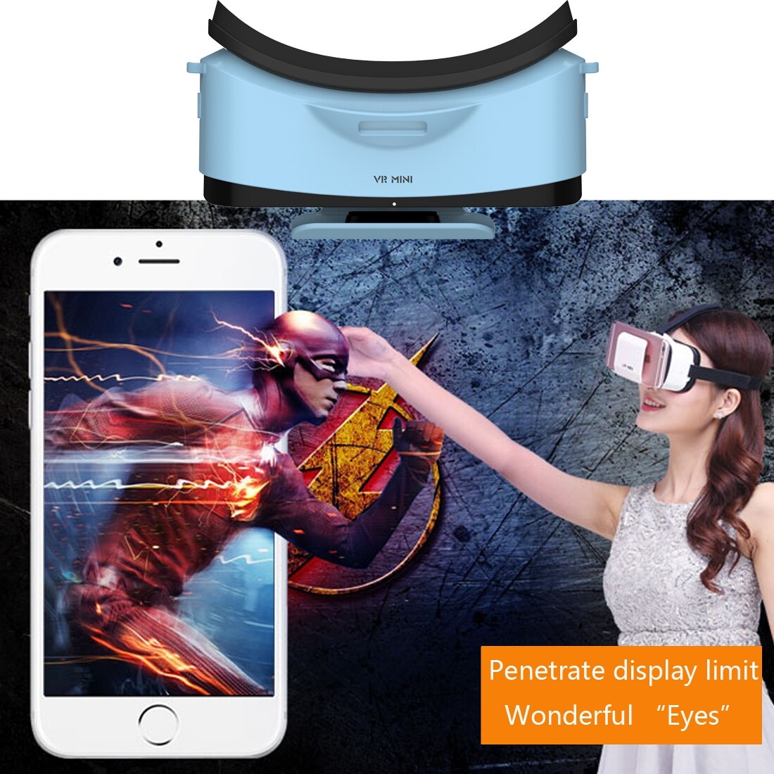 Mini VR 3D Briller 4.5-5.5" skærm
