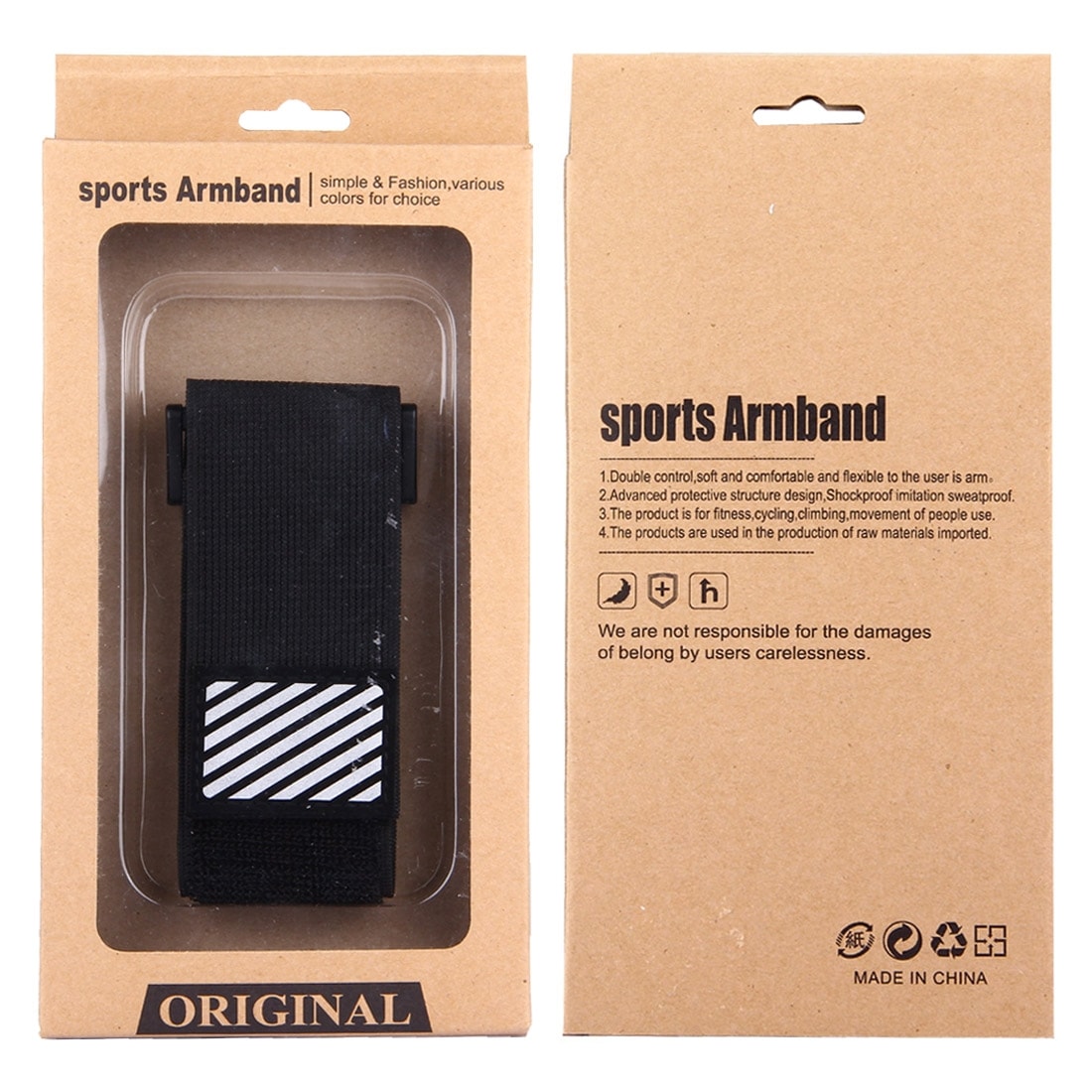 Sportsarmbånd aftageligt foderal iPhone 5 & 5S & SE
